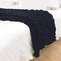 Hand Chunky Knitted Blanket Handmade Coarse Wool Woven Blanket Chenille Thick Blanket Sofa Blanket Photography Prop Blanket