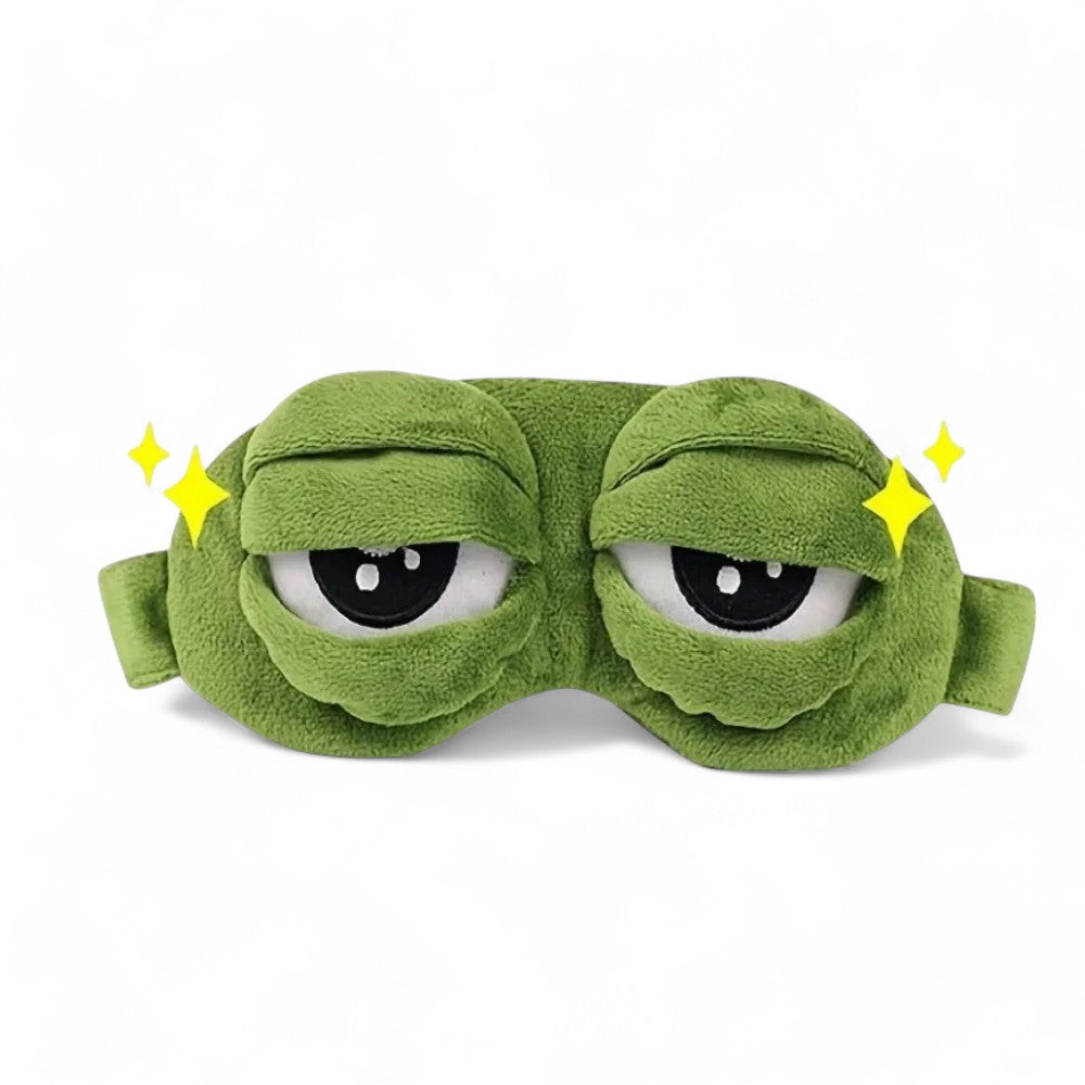 Cute Frog Sleep Eye Mask Eye Protector Lunch Break Shading Funny Sleep Eye Mask Soft & Comfortable Eye Mask Travel Essentials